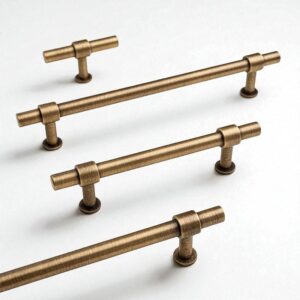 Solid Antique Brass T-Bar Handles – Vintage Knobs and Drawer Pulls