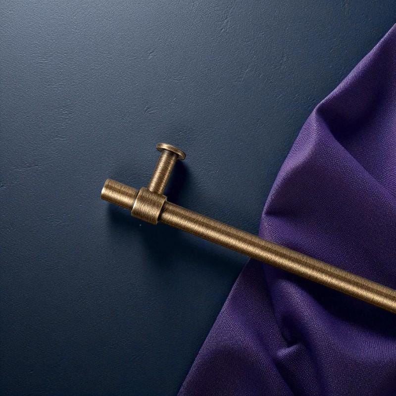 Solid Antique Brass T-Bar Handles – Vintage Knobs and Drawer Pulls - Image 3