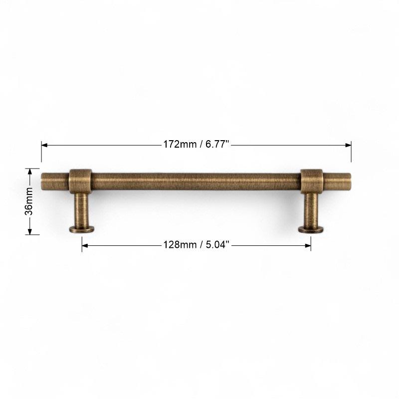Solid Antique Brass T-Bar Handles – Vintage Knobs and Drawer Pulls - Image 11