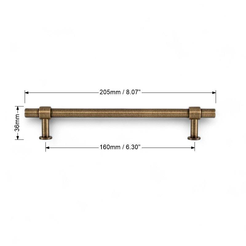 Solid Antique Brass T-Bar Handles – Vintage Knobs and Drawer Pulls - Image 12