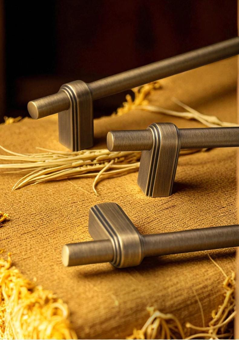 Brass Cabinet Handles & Drawer Knobs, Luxury Dresser Pulls, Wardrobe Door Handles - Image 4