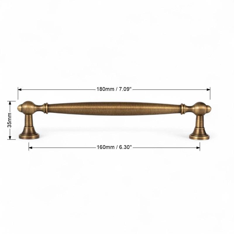 Antique Solid Brass Cabinet Handles – Drawer Pulls For Furniture - Image 9