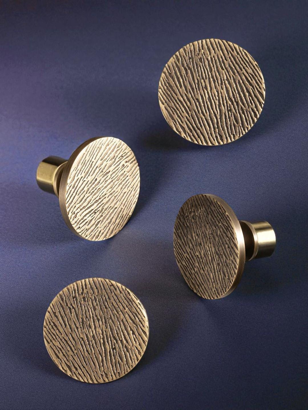 Modern Brass Cabinet Knobs – Round & Half Moon Drawer Pulls for Kitchen - Image 2