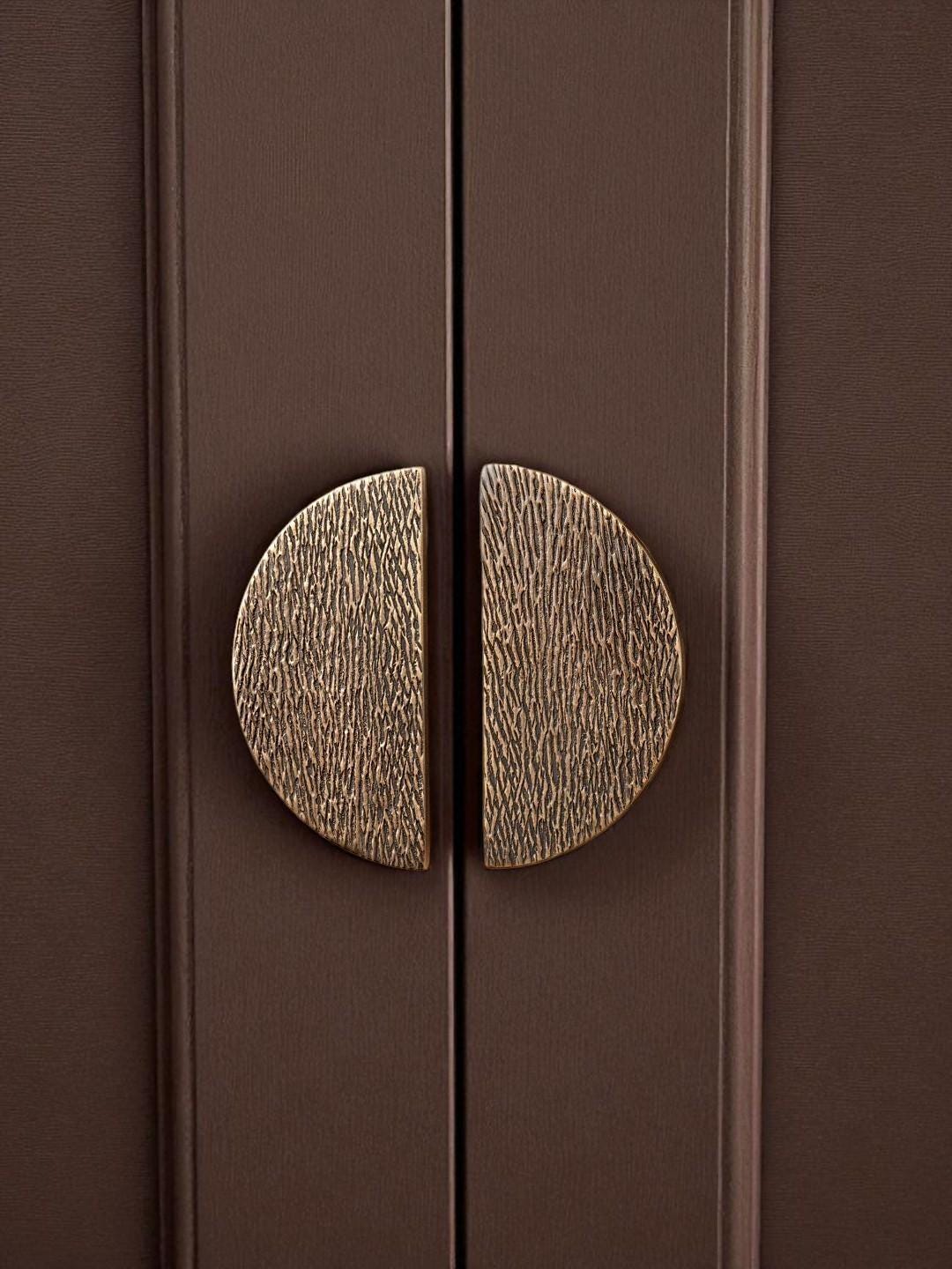 Modern Brass Cabinet Knobs – Round & Half Moon Drawer Pulls for Kitchen - Image 5
