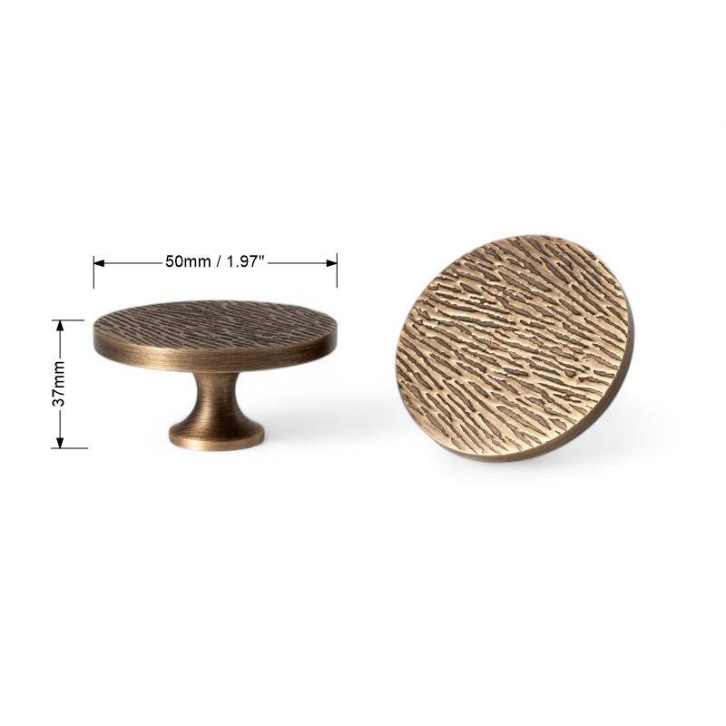 Modern Brass Cabinet Knobs – Round & Half Moon Drawer Pulls for Kitchen - Image 7