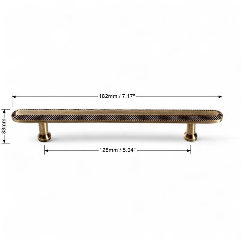 Antique Solid Brass Knurled Handles – Bronze Grid Cabinet Handles For Furniture - Image 8