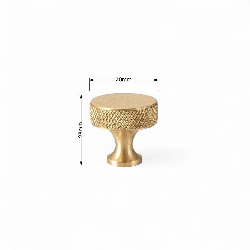 Knurled Solid Brass Cabinet Handles – Drawer Pulls & Knobs for Cabinets Gold Brass - Image 6