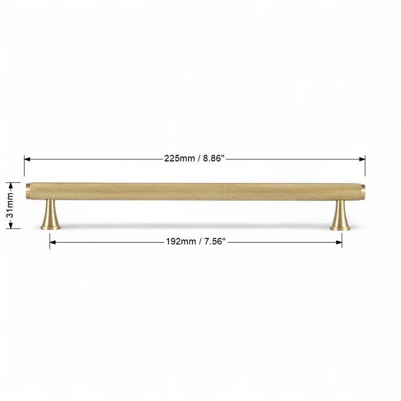 Knurled Solid Brass Cabinet Handles – Drawer Pulls & Knobs for Cabinets Gold Brass - Image 10