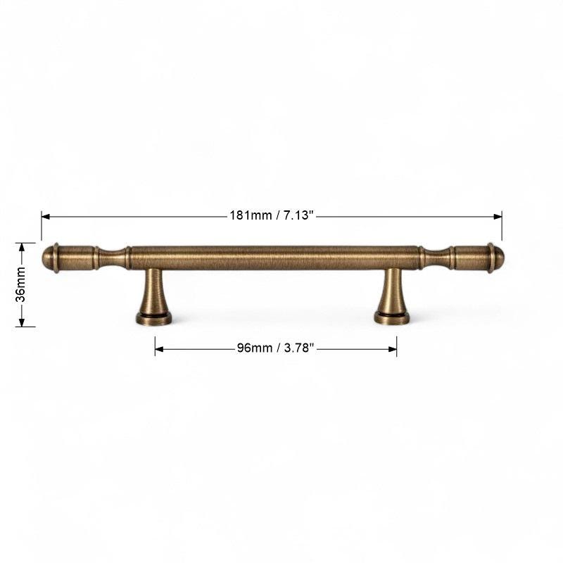 Antique Solid Brass Handles – Vintage Kitchen Cabinet Pulls for Wardrobe, Furniture - Image 8