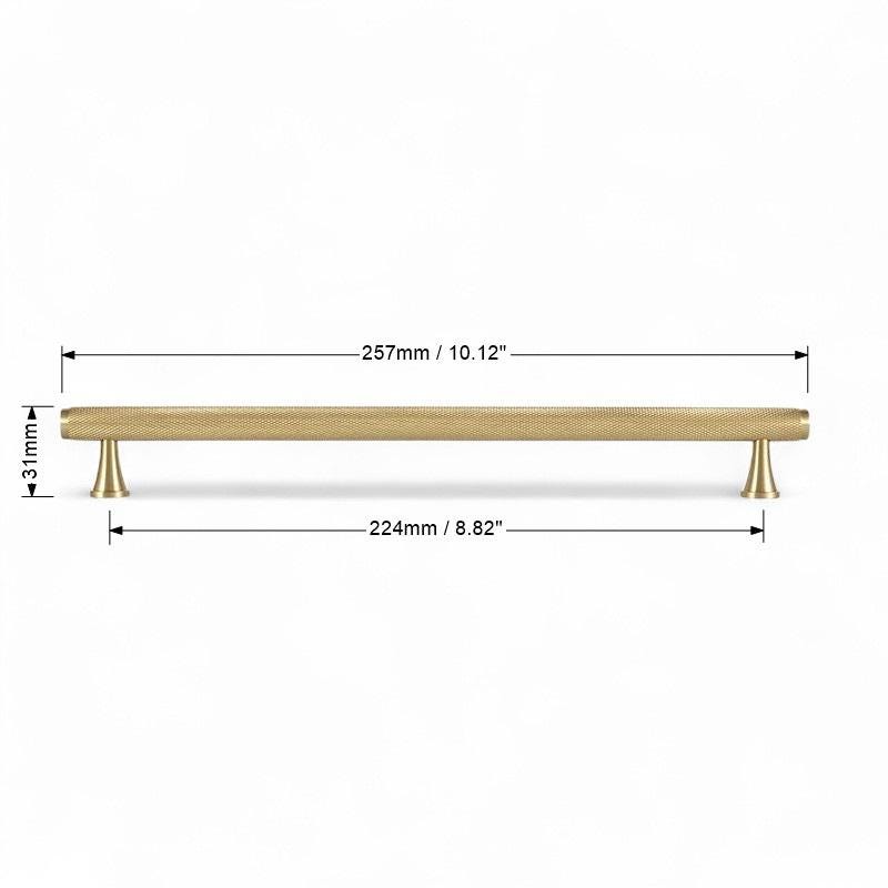 Knurled Solid Brass Cabinet Handles – Drawer Pulls & Knobs for Cabinets Gold Brass - Image 11