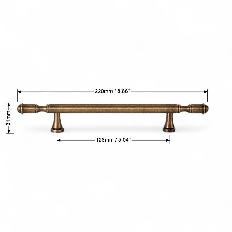 Antique Solid Brass Handles – Vintage Kitchen Cabinet Pulls for Wardrobe, Furniture - Image 9