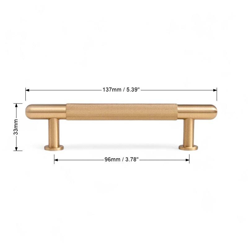 Solid Brass Cabinet Handles – Brushed Gold Drawer Pulls For Furniture - Image 6