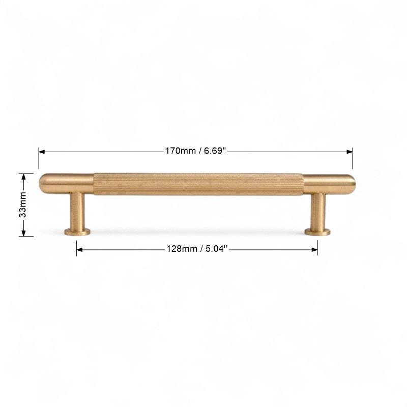 Solid Brass Cabinet Handles – Brushed Gold Drawer Pulls For Furniture - Image 7