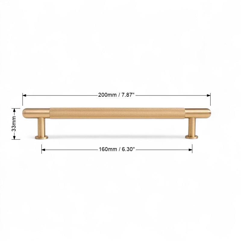 Solid Brass Cabinet Handles – Brushed Gold Drawer Pulls For Furniture - Image 8