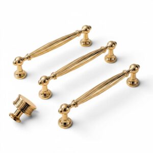 Luxury Gold Brass Cabinet Handles – Solid Brass Pulls & Knobs for Furniture