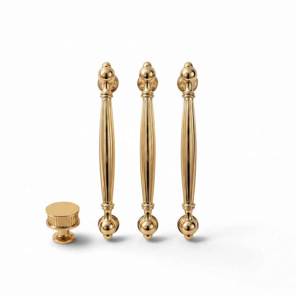 Luxury Gold Brass Cabinet Handles – Solid Brass Pulls & Knobs for Furniture - Image 3
