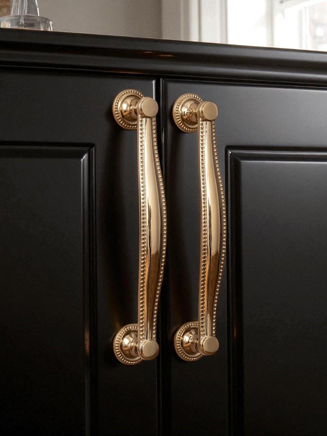 Luxury Gold Solid Brass Cabinet Handles & Knobs – Polished Drawer Pulls - Image 3
