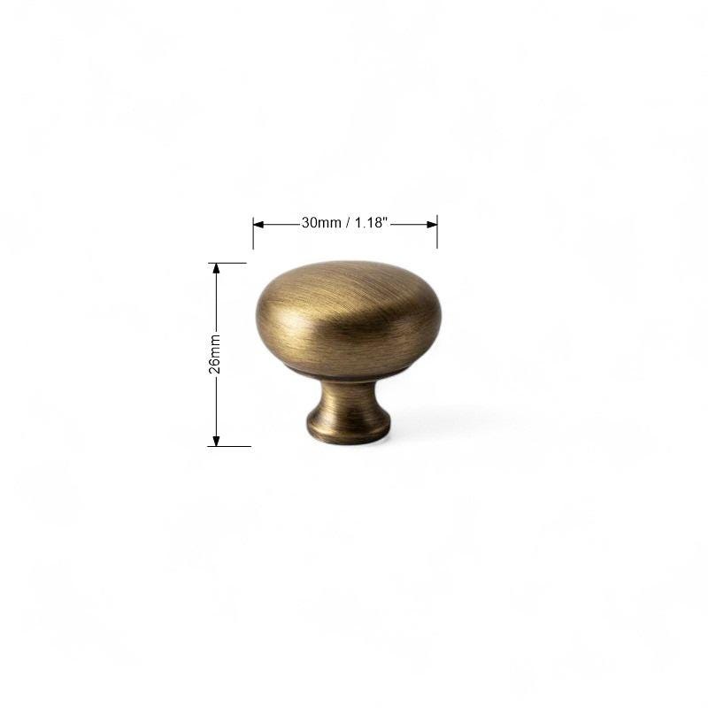 Antique Brass Cabinet Knobs with Backplate – Solid Bronze Vintage Drawer Pulls - Image 7