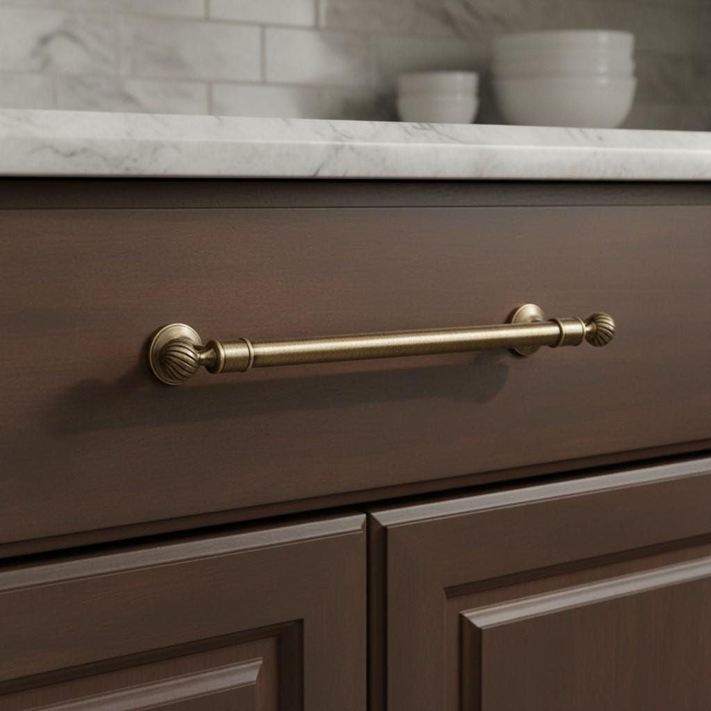 Antique Brass Cabinet Handles, Solid Brass Drawer Knobs - Image 13