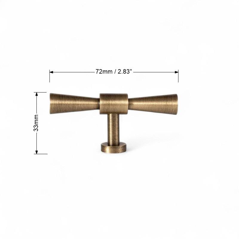 Solid Brass Antique Bronze Cabinet Handles, Class Vintage Drawer Knobs for Dresser, Wardrobe - Image 8