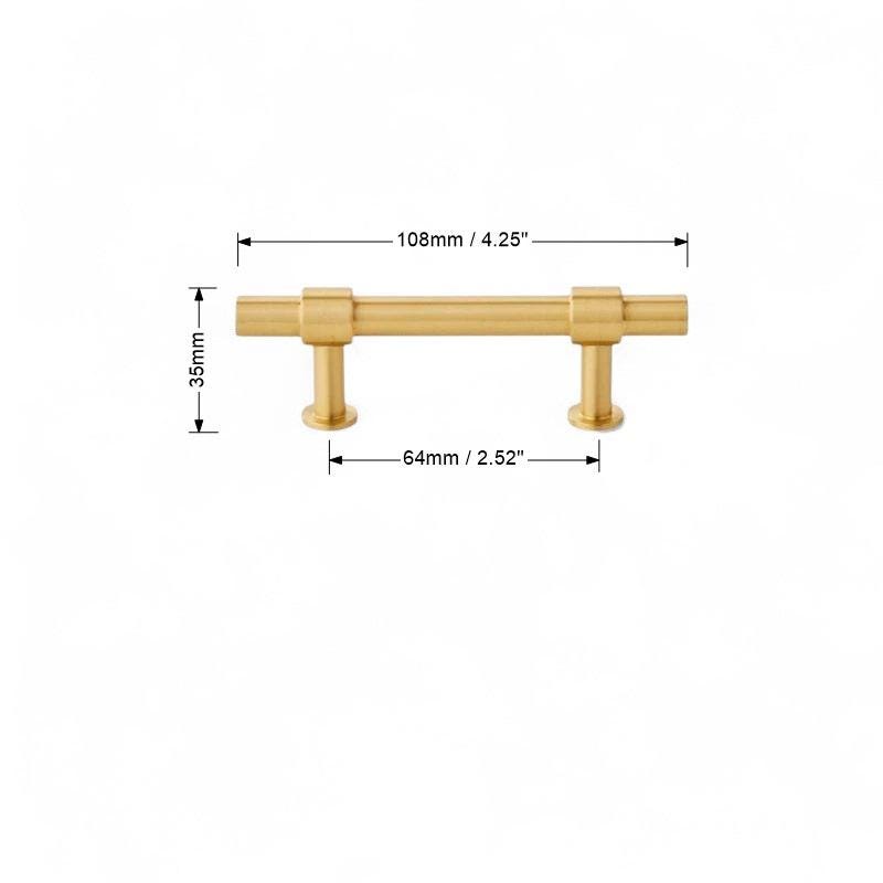 Solid Brass Gold Handles – Modern Minimalist Cabinet Hardware - Image 3