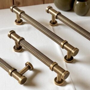 Antique Bronze Brass Cabinet Knobs – Solid Brass Drawer Handles