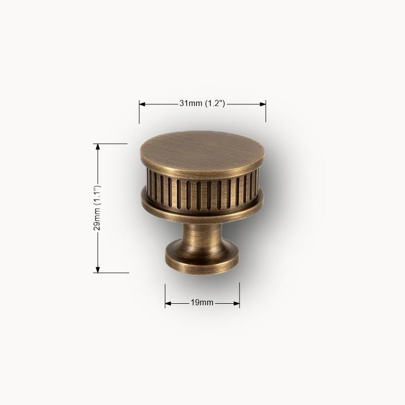 Antique Bronze Brass Cabinet Knobs – Solid Brass Drawer Handles - Image 5
