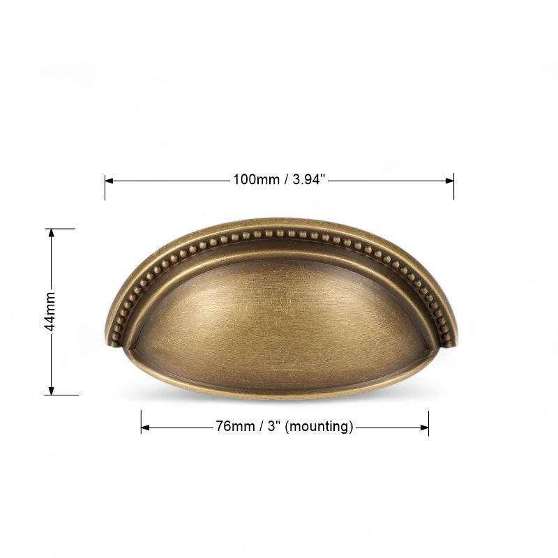 Antique Brass Shell Handles – Solid Brass Knobs and Drawer Pulls - Image 6