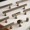 Solid Brass Diamond Cut Knurled Handles & Knobs: Modern Cabinet Hardware