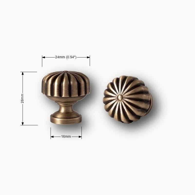 Antique Brass Cabinet Handles – Solid Brass Drawer Knobs and Pulls - Image 4