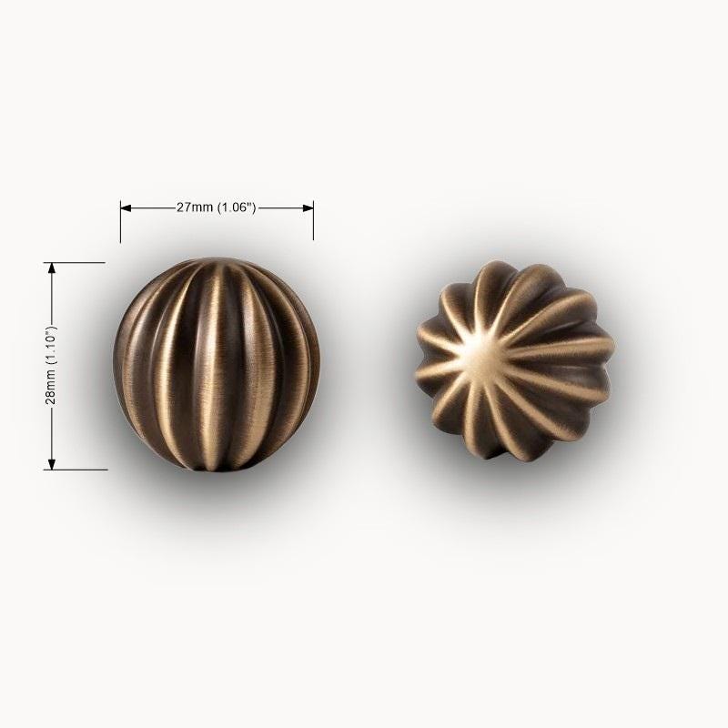 Antique Brass Cabinet Handles – Solid Brass Drawer Knobs and Pulls - Image 5