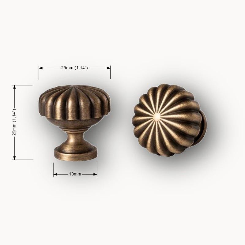 Antique Brass Cabinet Handles – Solid Brass Drawer Knobs and Pulls - Image 6