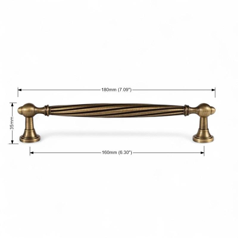 Antique Brass Cabinet Handles – Solid Brass Drawer Knobs and Pulls - Image 9