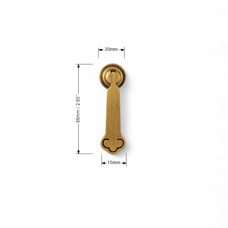 Antique Brushed Brass Tear Drop Drawer Pulls Cabinet Hardware - Image 5