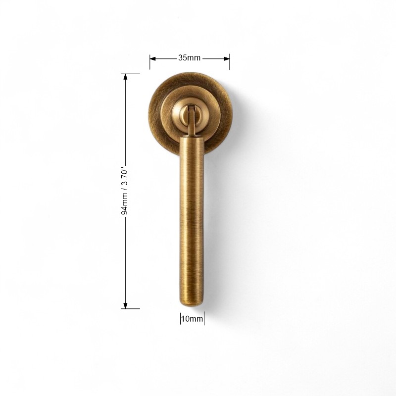 Antique Brushed Brass Tear Drop Drawer Pulls Cabinet Hardware - Image 15