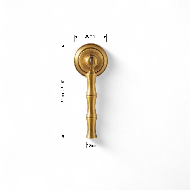 Antique Brushed Brass Tear Drop Drawer Pulls Cabinet Hardware - Image 12