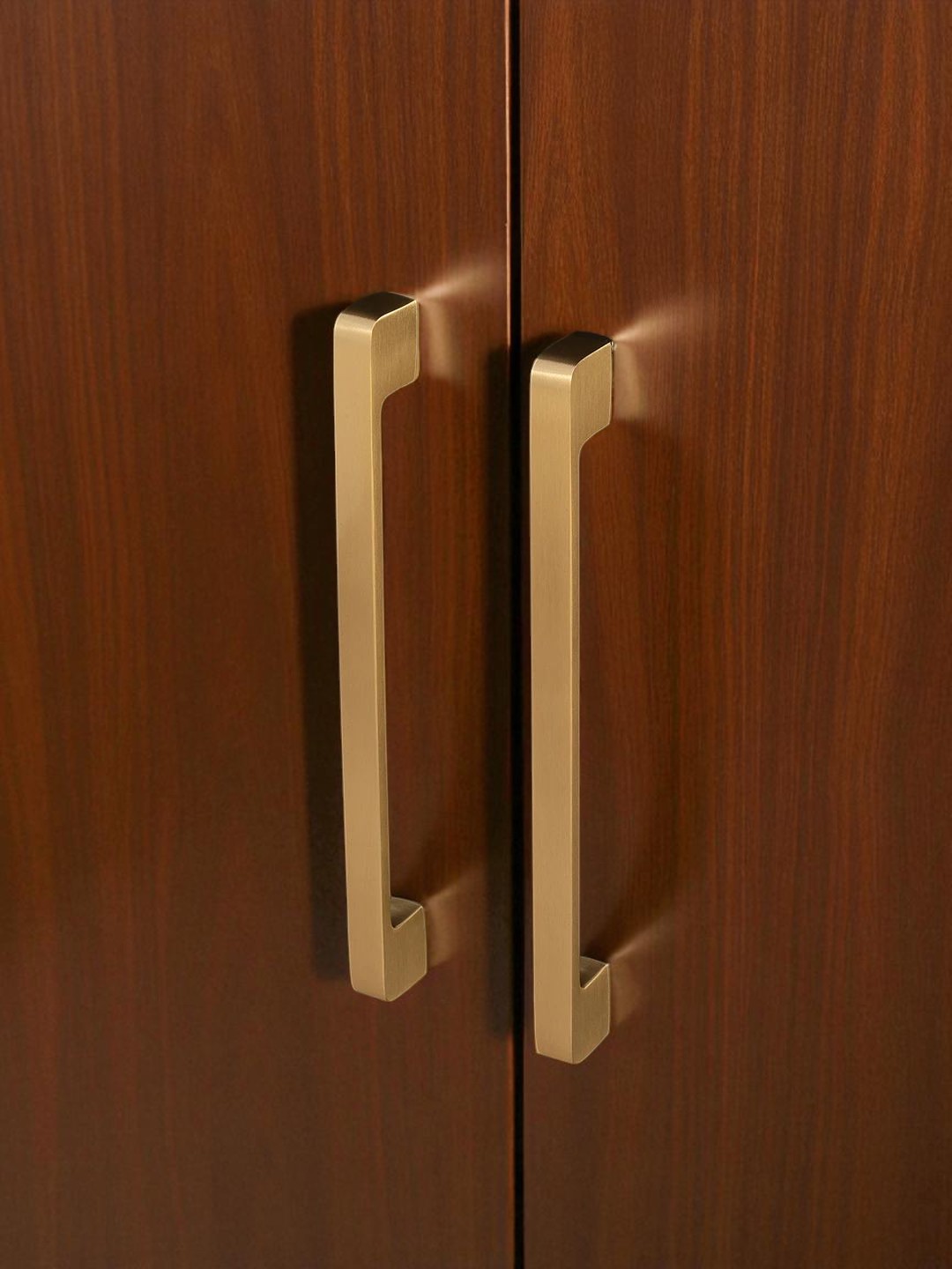 Gold Brass Cabinet Handles and Knobs: Minimalist Modern Hardware - Image 2