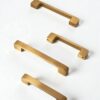 Gold Brass Cabinet Handles and Knobs: Minimalist Modern Hardware