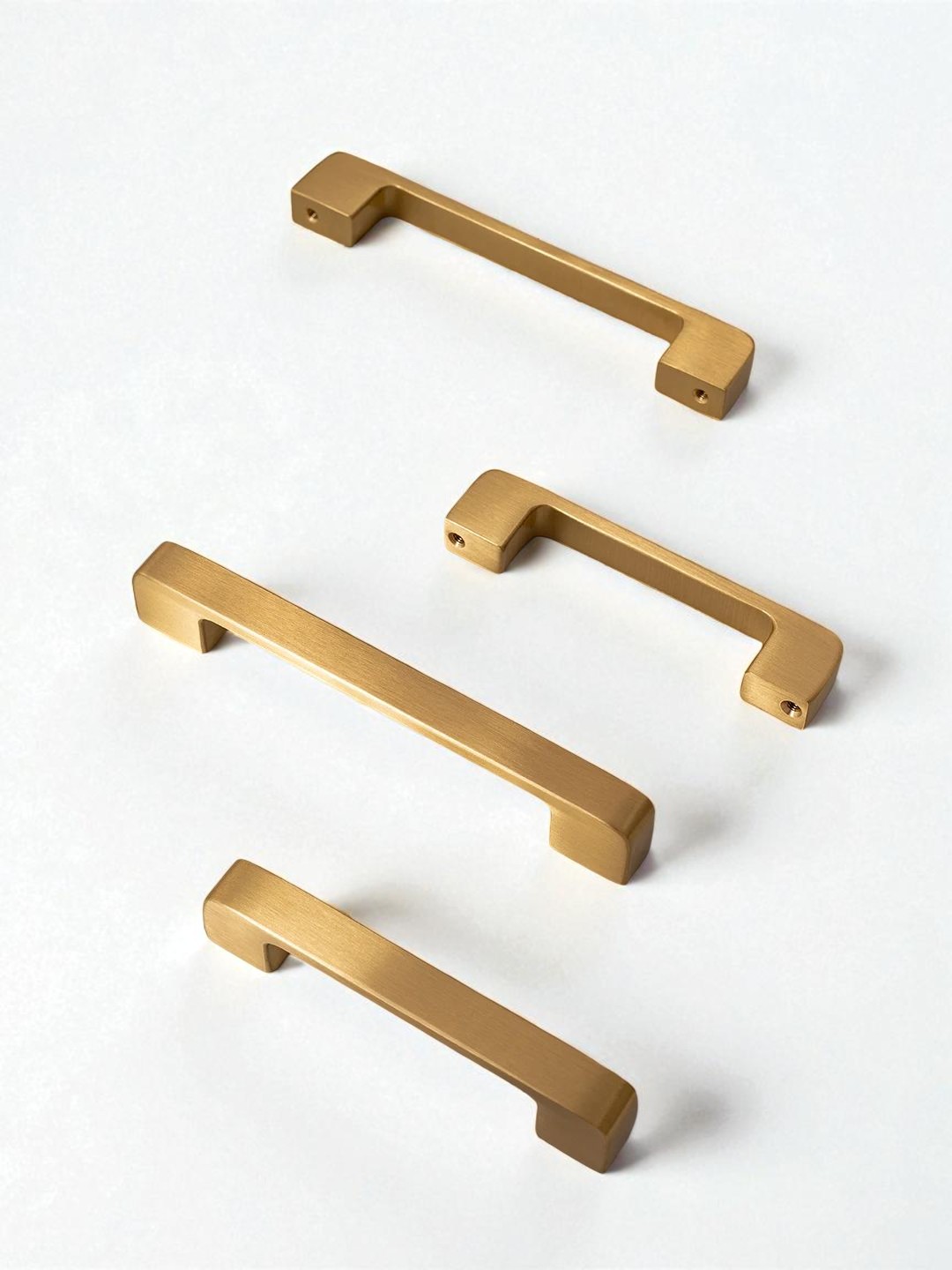 Gold Brass Cabinet Handles and Knobs: Minimalist Modern Hardware
