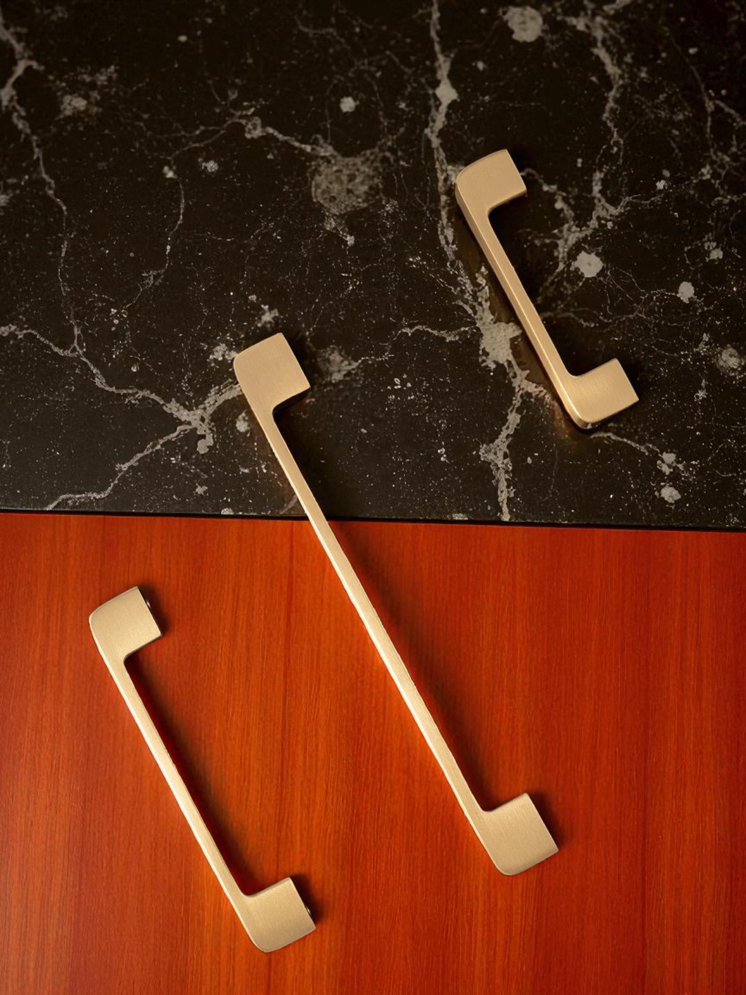 Gold Brass Cabinet Handles and Knobs: Minimalist Modern Hardware - Image 6