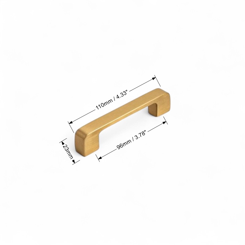 Gold Brass Cabinet Handles and Knobs: Minimalist Modern Hardware - Image 10