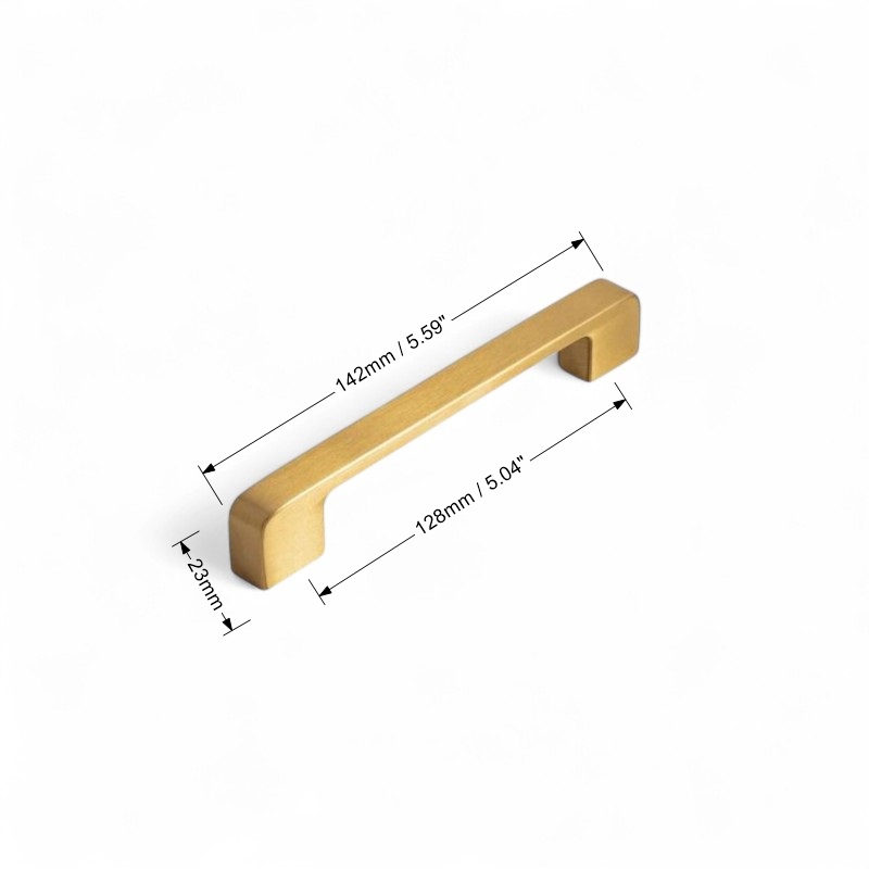Gold Brass Cabinet Handles and Knobs: Minimalist Modern Hardware - Image 11
