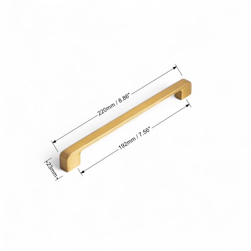 Gold Brass Cabinet Handles and Knobs: Minimalist Modern Hardware - Image 12