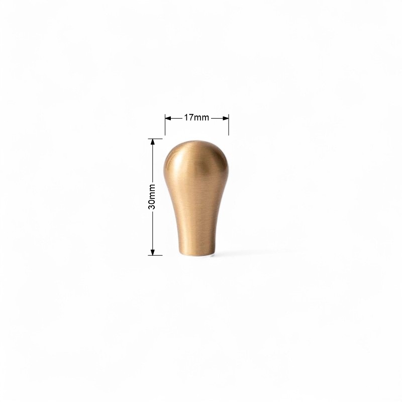 Solid Brass Handles & Knobs – Brushed Gold Modern Minimalist Cabinet Hardware - Image 6
