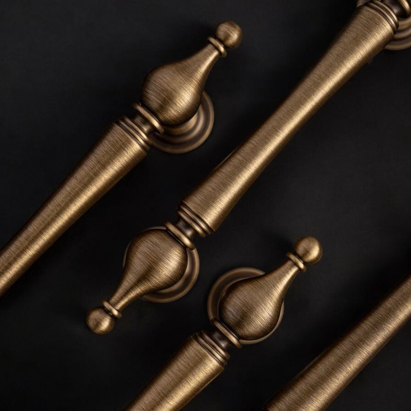 Brushed Brass Handles For Cabinet, Wardrobe, Drawer, Solid Brass Furniture Hardware - Image 4