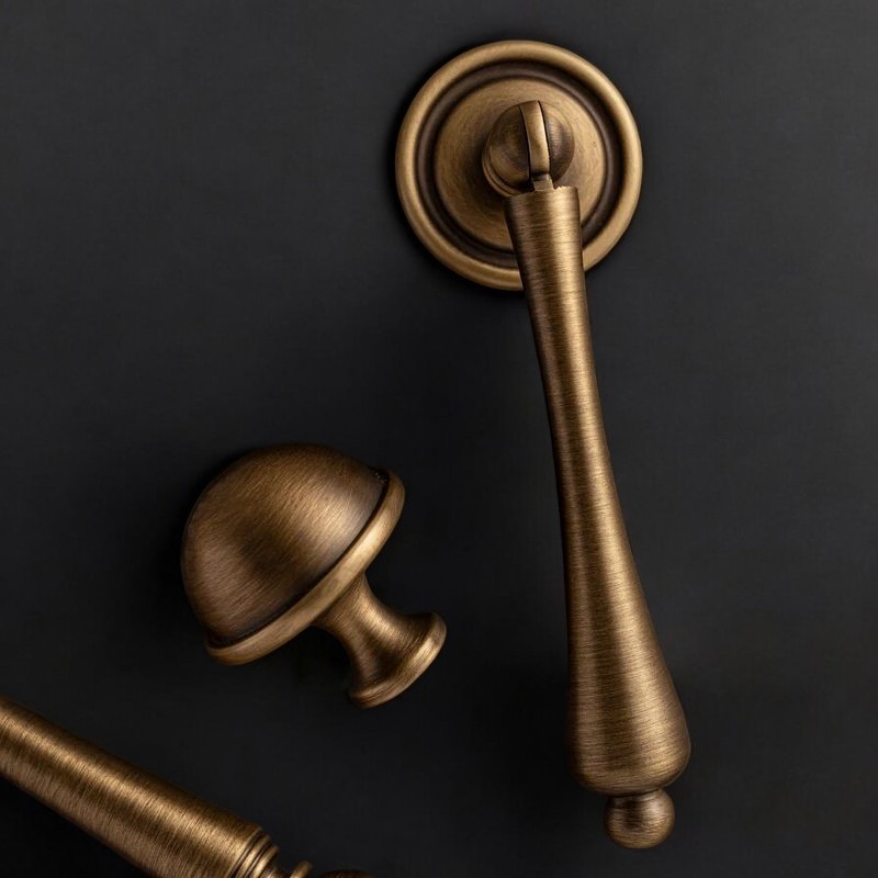 Brushed Brass Handles For Cabinet, Wardrobe, Drawer, Solid Brass Furniture Hardware - Image 5