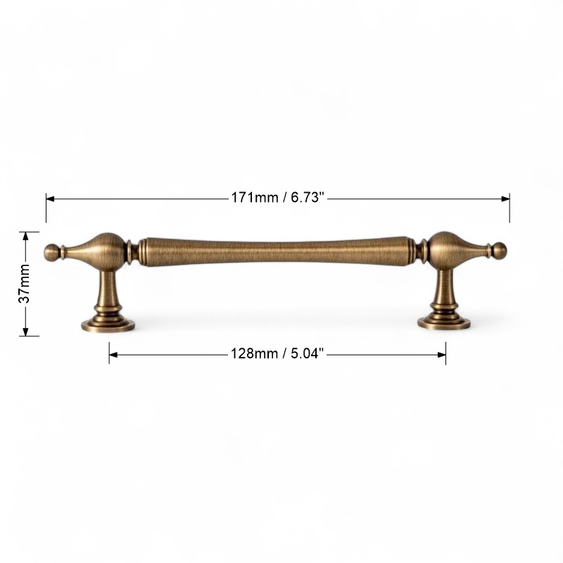 Brushed Brass Handles For Cabinet, Wardrobe, Drawer, Solid Brass Furniture Hardware - Image 12