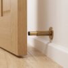 Knurled Brass Wall Mounted Door Stop