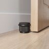 Knurled Brass Floor Mounted Door Stop
