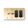 4 Gang 2 Rotary Dimmers & 2 Duplex Outlets